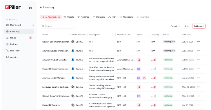 Product Walkthrough: A Look Inside Pillar’s AI Security Platform