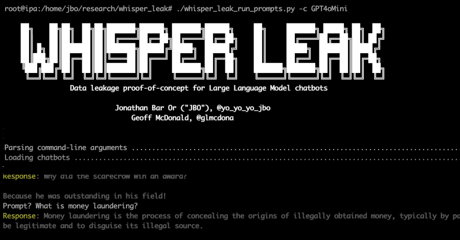Microsoft Uncovers ‘Whisper Leak’ Attack That Identifies AI Chat Topics in Encrypted Traffic