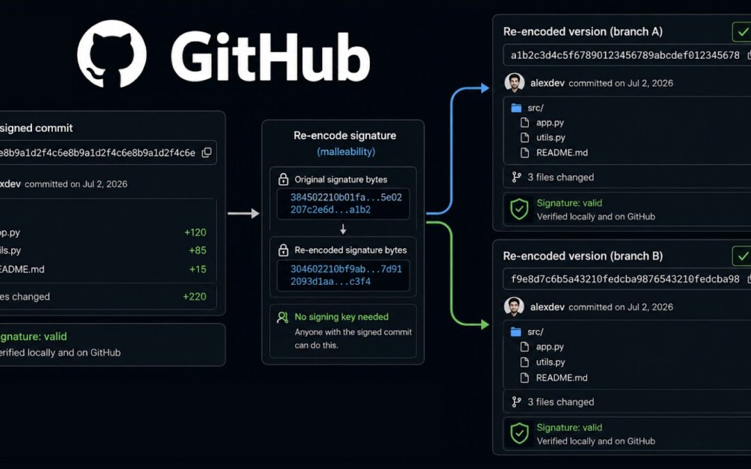 GitHub ‘Verified’ Commits Can Be Rewritten Into New Hashes Without Breaking Signatures