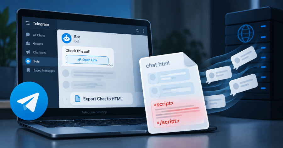 Telegram Desktop Flaw Lets Hidden JavaScript Exfiltrate Messages From HTML Exports